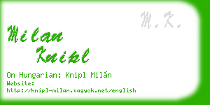 milan knipl business card